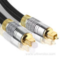 24K Plated Connectors Digital Optical Audio Toslink Cable